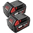 UGLOEY 2 Pack 5.0Ah M18 Lithium Replacement Battery Compatible with Milwaukee M18 Battery 48-11-1815 48-11-1820 48-11-1828 48
