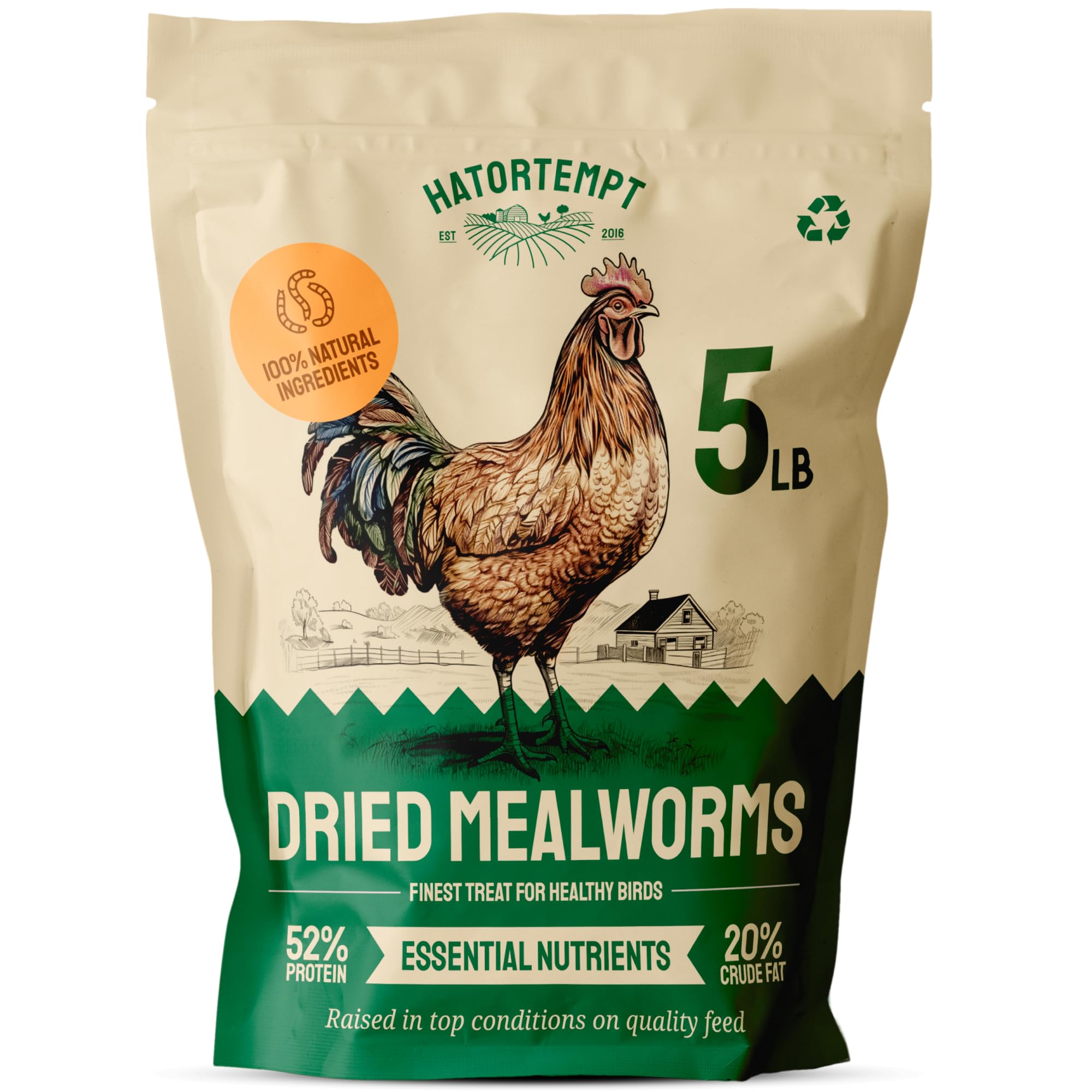 5-Pound Bulk Dried BSF Mealworms - High-Protein Treat For Wild Birds, Chickens & Fish 1 thumbnail image