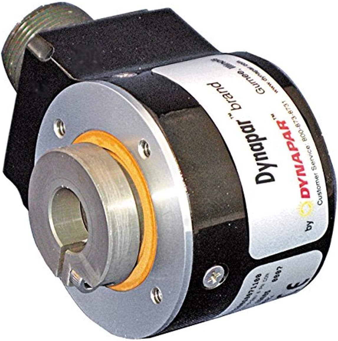 Dynapar HS20006073000 Sealed Hollow-Shaft Encoder(Rotary, Optical, Incremental), 60 PPR, 1/2" Bore, Slotted Tether, 5-26V Open Collector, 6-Pin Connector