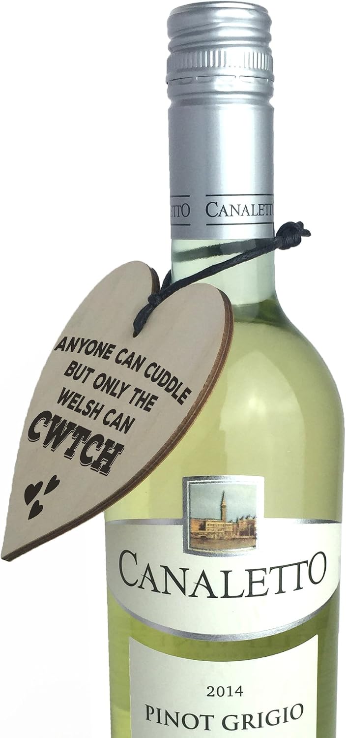 Red Ocean Only The Welsh Can CWTCH Novelty Wooden Hanging Heart Plaque Wales Hug Gift Sign, Multicolor, 10 x 10 cm - Image 5