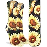 Good Luck Sock Women's Sunflowers Crew Socks, Adult, Shoe Size 5-9