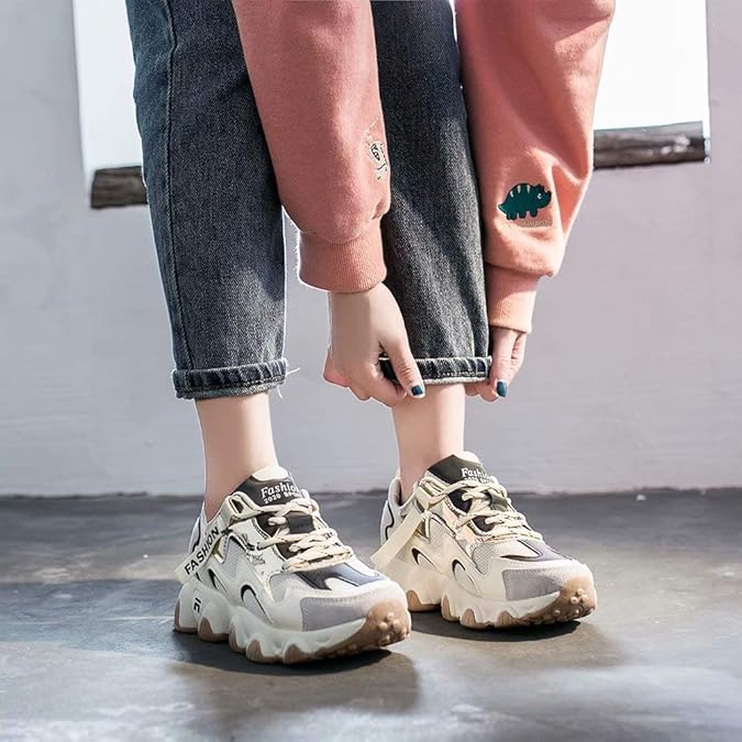 Amazon Aemax スニーカー レディース 軽量 歩きやすい 疲れない 厚底スニーカー ファッジョン 白 韓国 レディースシューズ ランニングシューズ 黒 ホワイト ピンク Aemax スニーカー