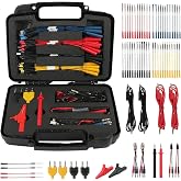 AUTOOL 68PCS Multimeter Test Leads Kit, Test Leads with Replaceable Wire Piercing Probes, 32A/1000V Alligator Clips, Banana Plug Adapters, Jumpers, Extension Male to Female Connector 4mm Banana Plug