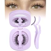 Natural Magnetic Eyelashes with Applicator Manga Lashes Magnetic Lashes | C Curl Manga Magnetic Eyelashes with Applicator Easy to Apply Wispy Magnetic Lashes No Glue Needed False Eyelashes
