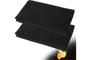 U0U 2 Pack Carbon Felt Welding Blanket Fireproof,Fireproof Blanket with 1800°F Heat Resistant Flame,20x20in Carbon Felt Insulated Blanket for Welding and Brazing Plumbing Solder (2pcs)