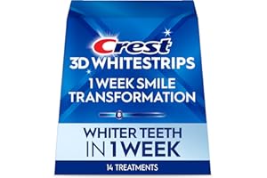 Crest 3D Whitestrips, 1 Week Smile Transformation, Whitestrips 3D White, Teeth Whitening Strip Kit, 14 Treatments (Each with 1 Upper/1 Lower), 28 Strips