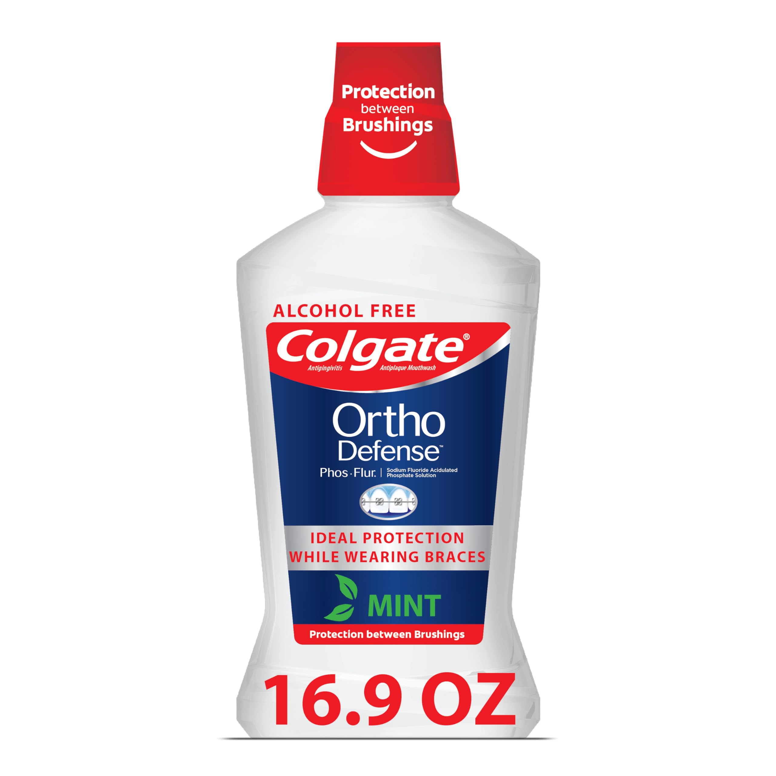 Colgate Ortho Defense Phos-Flur Fluoride Mouthwash for Braces, 16.9 fl oz