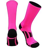 TCK Solid Performance 2.0 Crew Socks - Elite Athletic Socks for Men and Women, Boys and Girls