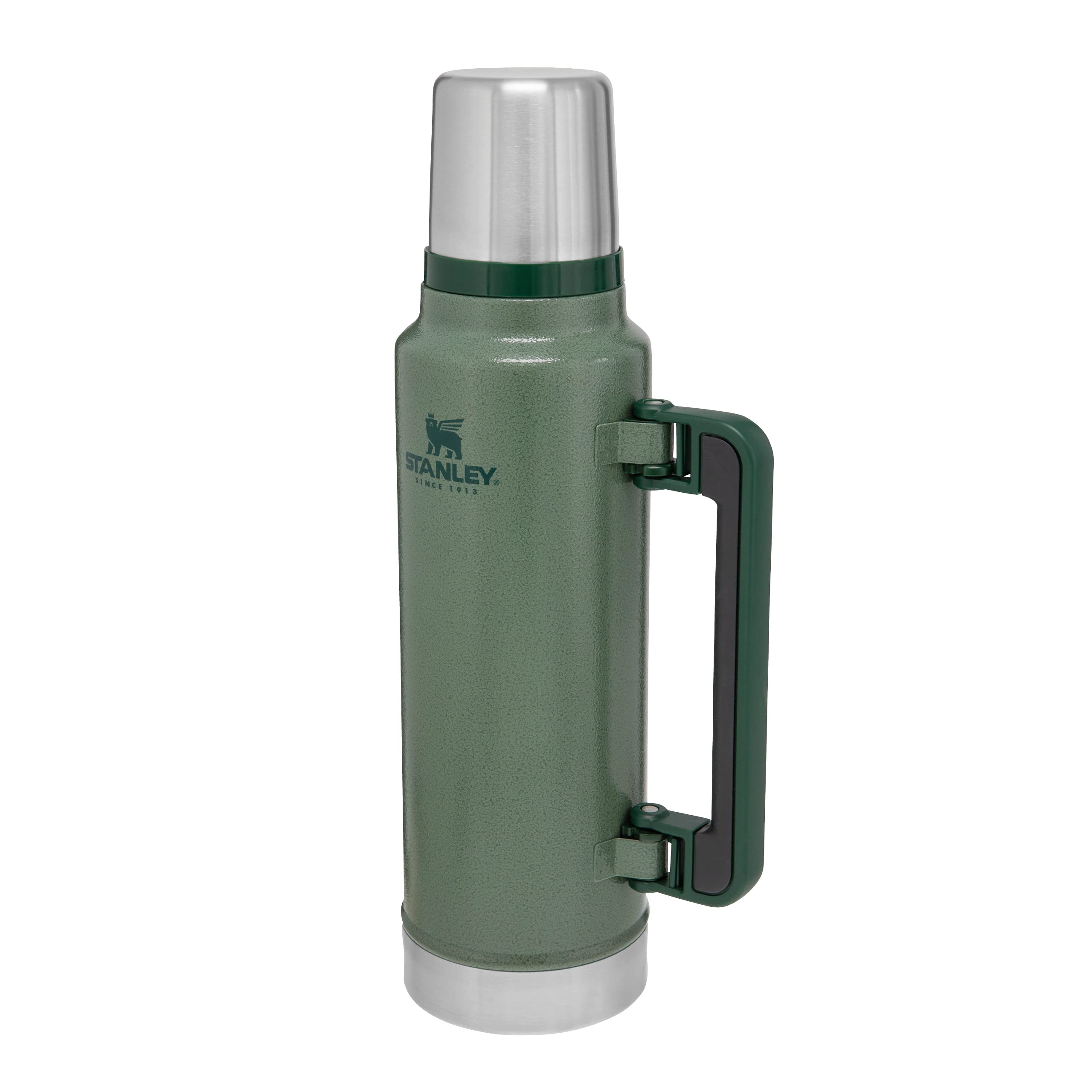 Stanley 1913 Classic Legendary Thermal Flask 1.4L - Keeps Hot Or Cold for 40 Hours - BPA-Free Insulated Bottle - Stainless Steel Coffee Flask - Leakproof - Dishwasher Safe - Green