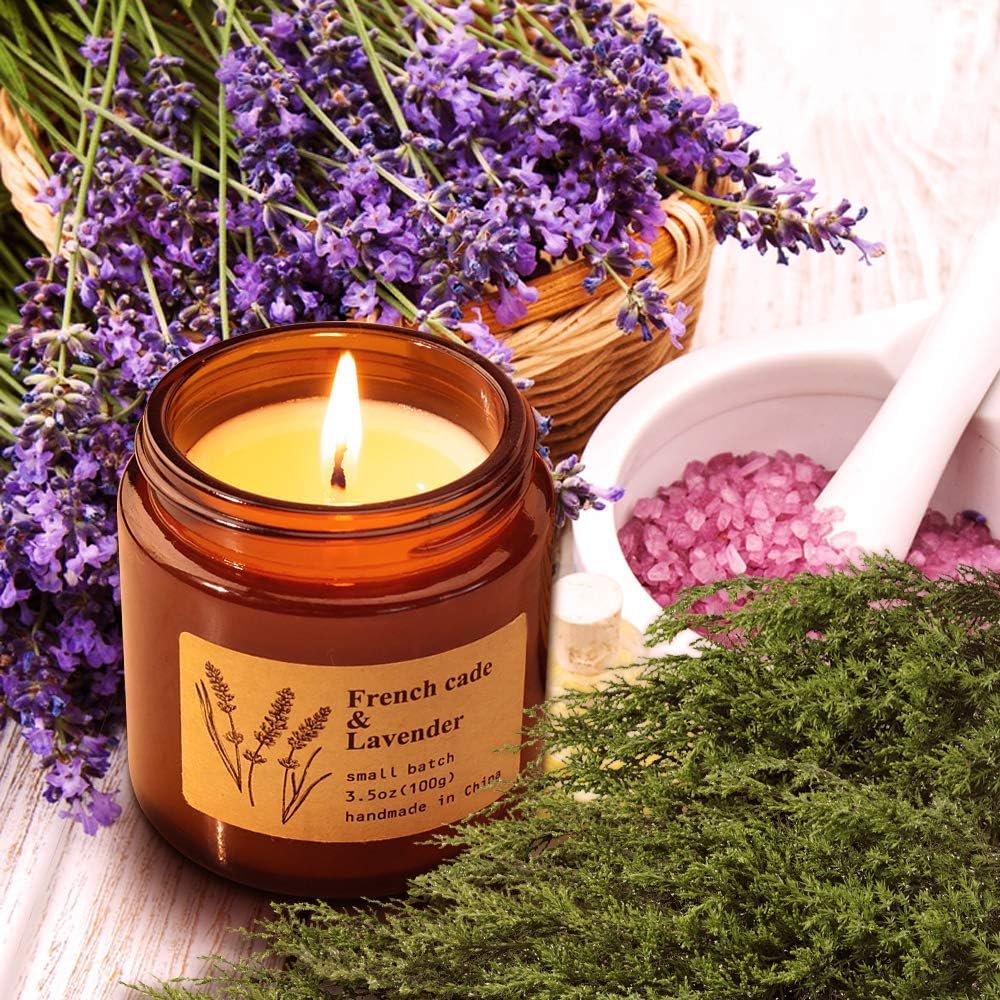 6 Pack Candles for Home Scented Aromatherapy Candles Gifts Set for Women Soy Wax Long Lasting Amber Jar Candles for Christmas Valentine Birthday Mother's Thanksgiving Day Present - Image 4