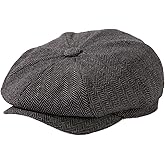 TOP-EX L/XL/XXL Wool Tweed Newsboy Cap for Men Paperboy Warm Winter Hat Vintage Flat Ivy Cabbie Gatsby Cap