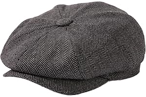 TOP-EX L/XL/XXL Wool Tweed Newsboy Cap for Men Paperboy Warm Winter Hat Vintage Flat Ivy Cabbie Gatsby Cap