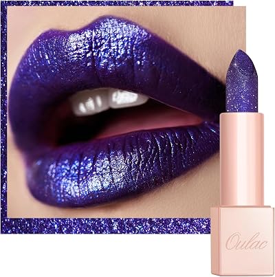 Oulac Sapphire Blue Infinity Moisture Lipstick Velvet Gloss Vegan D01