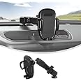 Linskip Dashboard Universal Phone Mount & Smart Phone Holder for 2021-2025 Ford Bronco Raptor & Bronco Accessories 2/4 Door, Rotates Vertical and Horizontal, One-Hand Operation, Interior Accessories
