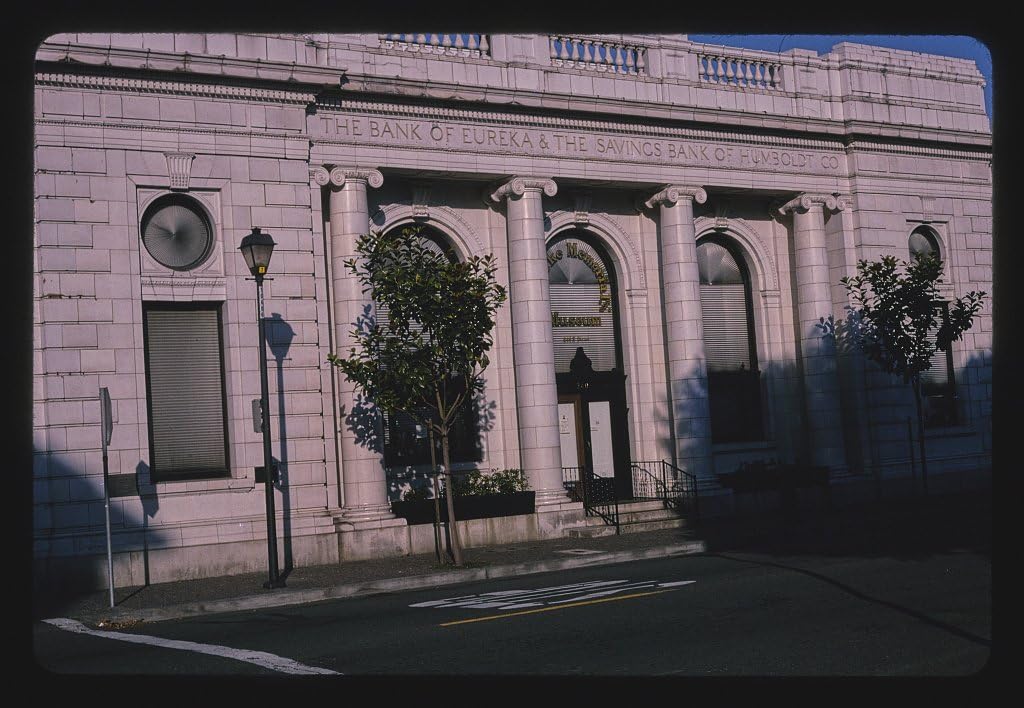 Vintography 16 x 24 Photo of Bank of Eureka and Savings Bank of Humboldt County, Detail, Third and I Streets, Eureka, California 2003 Ready to Frame 16a
