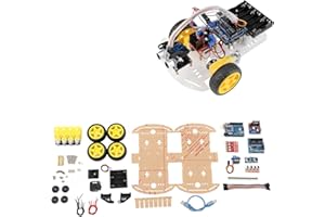 KENANLAN DIY Smart Robot Car Chassis Kit for 4WD, Including Tracking Motor and Smart Car Platform - Ideal for Robotics Enthus