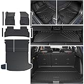 JOULARISE Floor Mats for 2024 2025 2026 Chevy Trax/Buick Envista, Door Sill Protectors Cargo Mat Backrest Mat Set, TPE All Weather Car Accessories for Activ LS LT 1RS 2RS (Floor Mats+2-in-1 Cargo Mat)