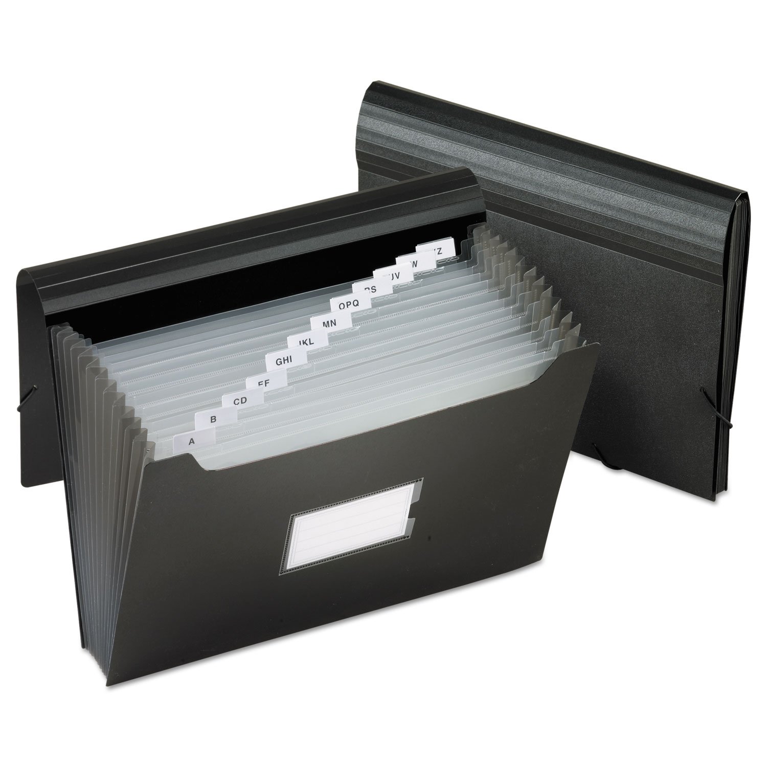 Pendaflex 82013 Poly Jumbo Expanding File with Elastic Cord, 13 Tabbed Pockets, Letter, Black