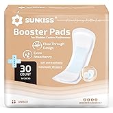 SUNKISS Trustplus Incontinence Booster Pads 14” for Women and Men, Extra Absorbency for Adult Incontinence Underwear and Diapers, Odor Control, 30 Count