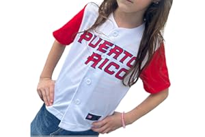 TAINOWEARS Puerto Rico Shirts for Kids - Classic White Jersey, Puerto Rico Jersey for Childrens, Puerto Rico Shirts for Kids