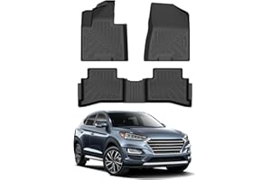 Cacartist Floor Mats Custom Fit for Tucson 2016-2021 / Kia Sportage 2017-2022 Accessories TPE 3D All Weather Waterproof Durab