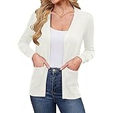 Colormagic Womens Cardigan Sweaters Long Sleeve Knit Sweater Lightweight Open Front Cardigans with Pockets