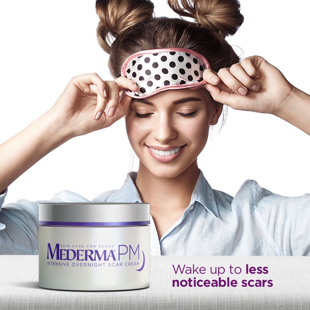 Mederma PM Intensive Overnight Scar Cream - Works with Skin's Nighttime Regenerative Activity - Once-Nightly Application is Clinically Shown to Make Scars Smaller & Less Visible - 1 Ounce: Health & Personal Care