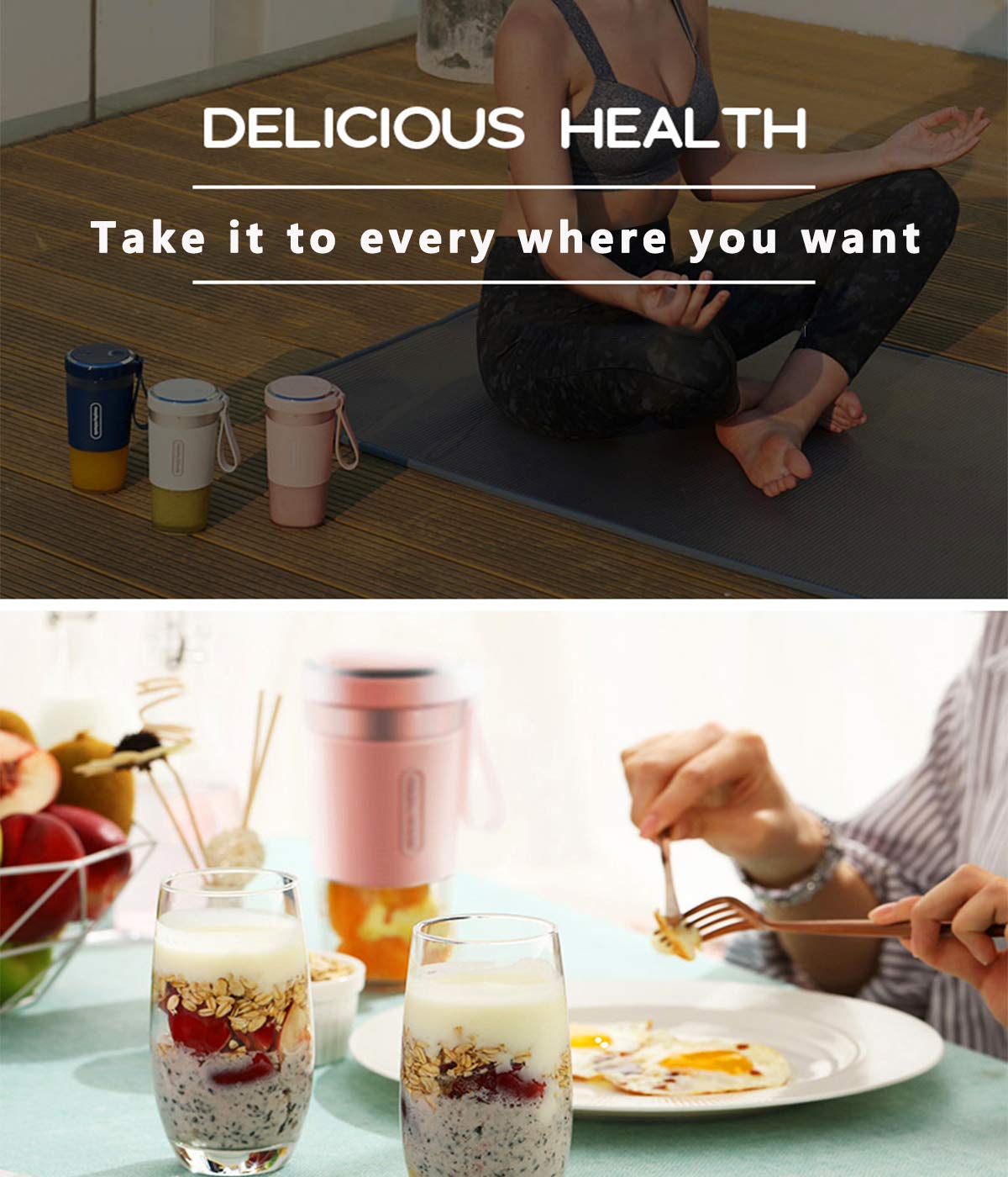 Portable Blender, Mini Personal Blender,Small Smoothie Blender,Fruit Juicer Mixer for Home Outdoor Travel Office with USB Rechargeable,IP68 Waterproof, BPA Free,350ml(Elegant Pink)