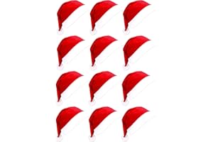 12/24/48/108pcs Sant Hats,Comfortable Santa Hats Adult Bulk,Red Classic Santa Claus Caos for Adults,Gorros De Navidad