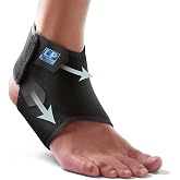 LP 768CN Adjustable Ankle Stabilizer Brace for Men &amp; Women | Achilles Tendonitis &amp; Sprain Recovery Support (Black, L, 1 PC)