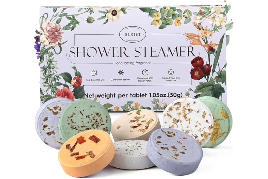 Shower Steamers Aromatherapy Blriet, Stocking Stuffers for Women, Teen Girls, Wife and Her, Christmas Gifts for Women and Mum, White Elephant Gifts for Adults, Birthday, Spa – 8 Pack