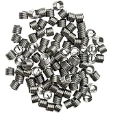 NACX #10-32 Helicoil Wire Inner Thread Inserts, 1.5D Coiled Wire Helical Screws, 304 Stainless Steel, 100Pcs