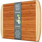 Greener Chef Extra Large Bamboo Cutting Board - Lifetime Replacement Cutting Boards for Kitchen - 18 x 12.5 Inch - Organic Wo