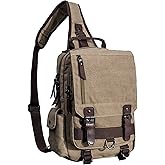 mygreen Canvas Cross Body Messenger Bag Shoulder Sling Backpack Travel Rucksack