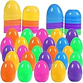 Biubumtu 30Pcs Fillable Easter Eggs, 2.36'' Plastic Bright Easter Eggs Empty Bulk Assortment, Perfect for Easter Egg Hunt/Surprise Egg