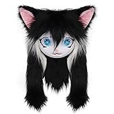 SMILETERNIT Animal Head Cat Fursuit Cut Mask Halloween Masquerade Costume Props