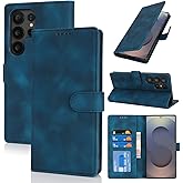 SunYoo for Samsung Galaxy S25 Ultra Case Wallet with Card Holder,Galaxy S25 Ultra Wallet Case for Men Women,PU Leather Magnetic Buckle Stand Flip Phone Case Cover-Blue