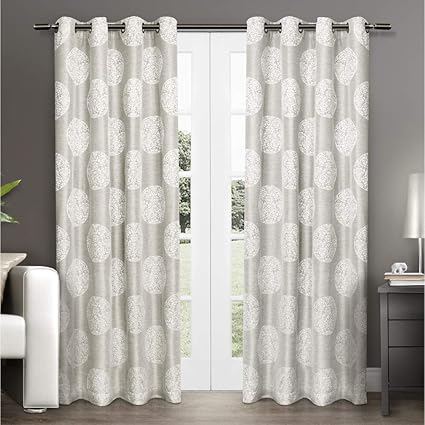 Amazon Com Exclusive Home Curtains Akola Medallion Linen Jacquard