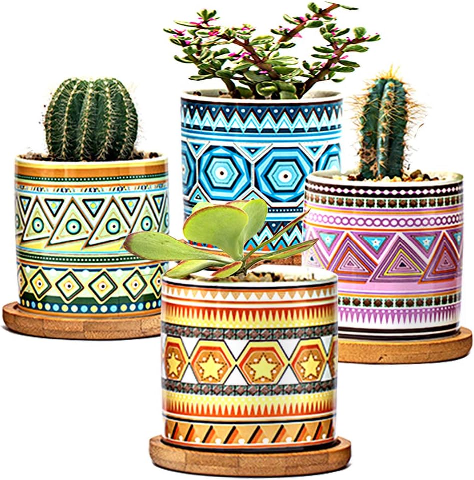 Bohemian Ceramic Succulent Planter Pot 