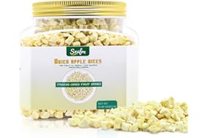 SNAFRE Dried Apple Dices, Dehydrated Apple Slices, 300G/10.58OZ, Dehydrated Fruit, No Additives, for Ice Cream, Cereal, Yogurt, Cake