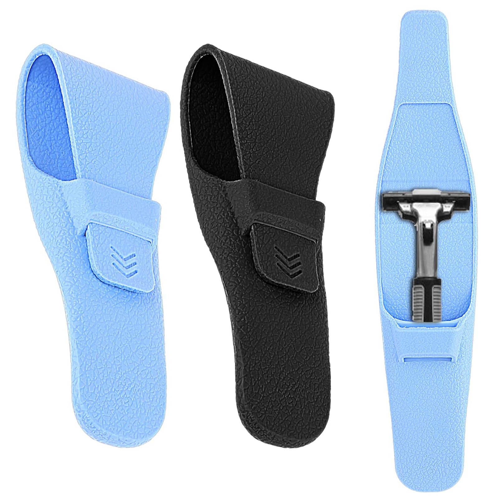 2-Pack Waterproof Razor Travel Case - Portable Shaver Protective Cover and Beard Trimmer Storage, Safe & Convenient Carrying Solution for Manual Razors - Ideal for Men on the Go