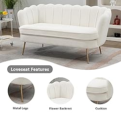 Anwick 59" Small Modern Chenille Loveseat