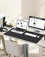 YSAGi Non-Slip Desk Pad Waterproof PVC Leather 90x43 cm Black view 2