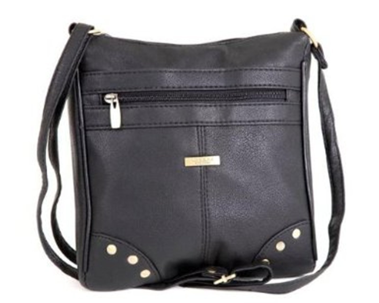 Stylish Ladies Small Soft PU Cross Body Bag (Black)