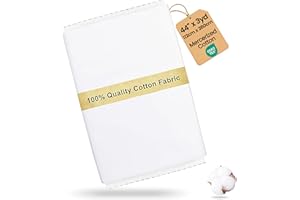 Craftido-19 Options-100% Cotton Fabric by The Yard in Solid Color 44”Wide by 3yd (9 ft) -Medium Weight 5.2 oz-Soft Cotton for Quilting, Sewing, Crafts, Binding, Backing and Lining - White