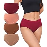 DAVID ARCHY Womens Underwear, Bamboo Rayon Women's Briefs - Moisture Wicking Panties, Soft & Breathable, 4 Pack