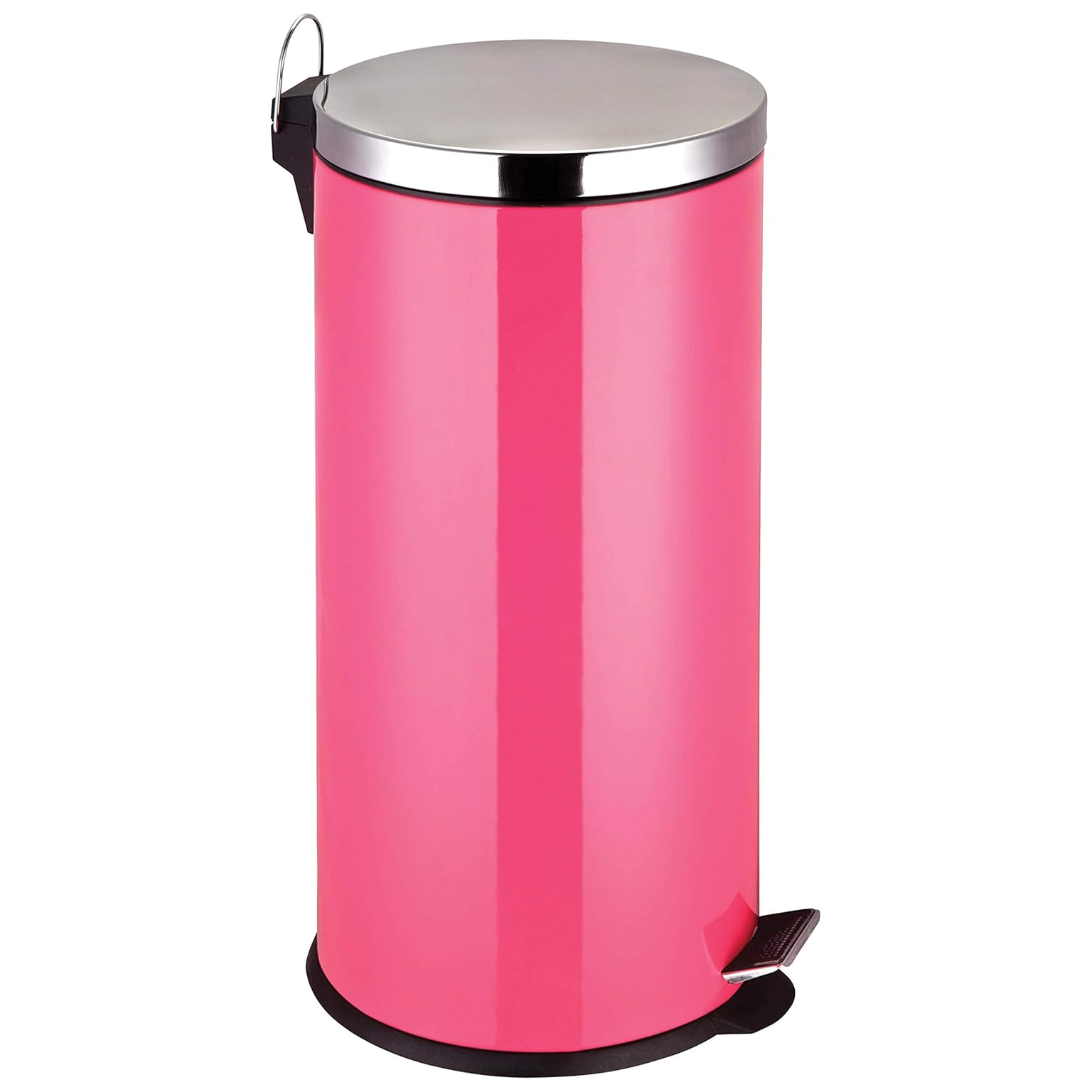 Premier Housewares 30 Litre Stainless Steel Hot Pink Pedal Bin