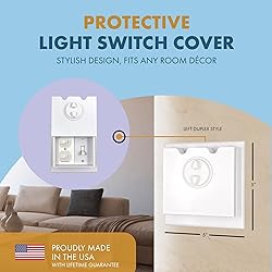 HomeStar Safety Light Switch Guard | Left Duplex
