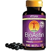 Nutrex Hawaii BioAstin Supreme Hawaiian Astaxanthin - 6mg, 60 Softgels - Farm-Direct Premium Antioxidant Supplement for Eye, Skin, Joint & Immune System Health* - Blended with Extra Virgin Olive Oil