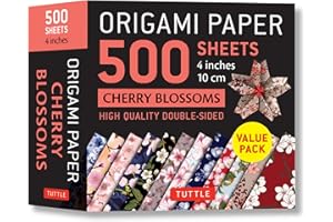 Origami Paper 500 sheets Cherry Blossoms 4 (10 cm): Tuttle Origami Paper: Double-Sided Origami Sheets Printed with 12 Differe